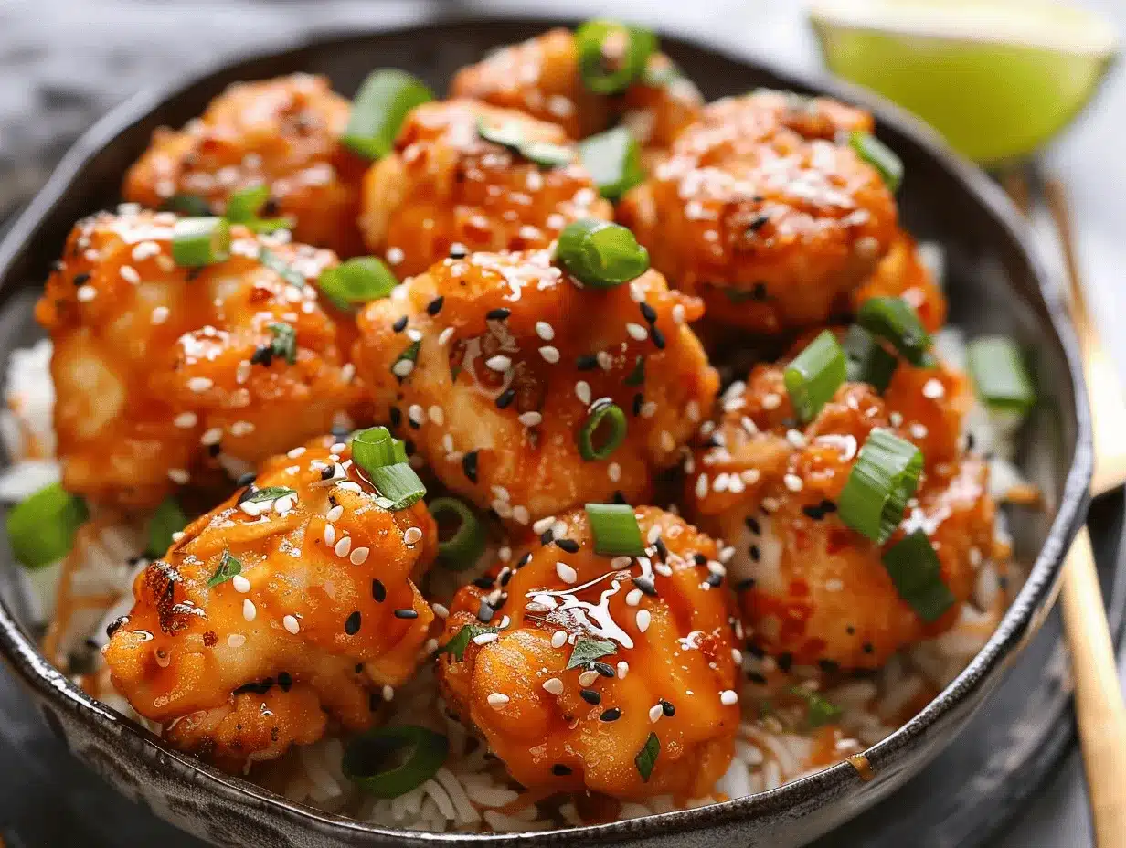 air fryer Bang Bang chicken bites preparation steps