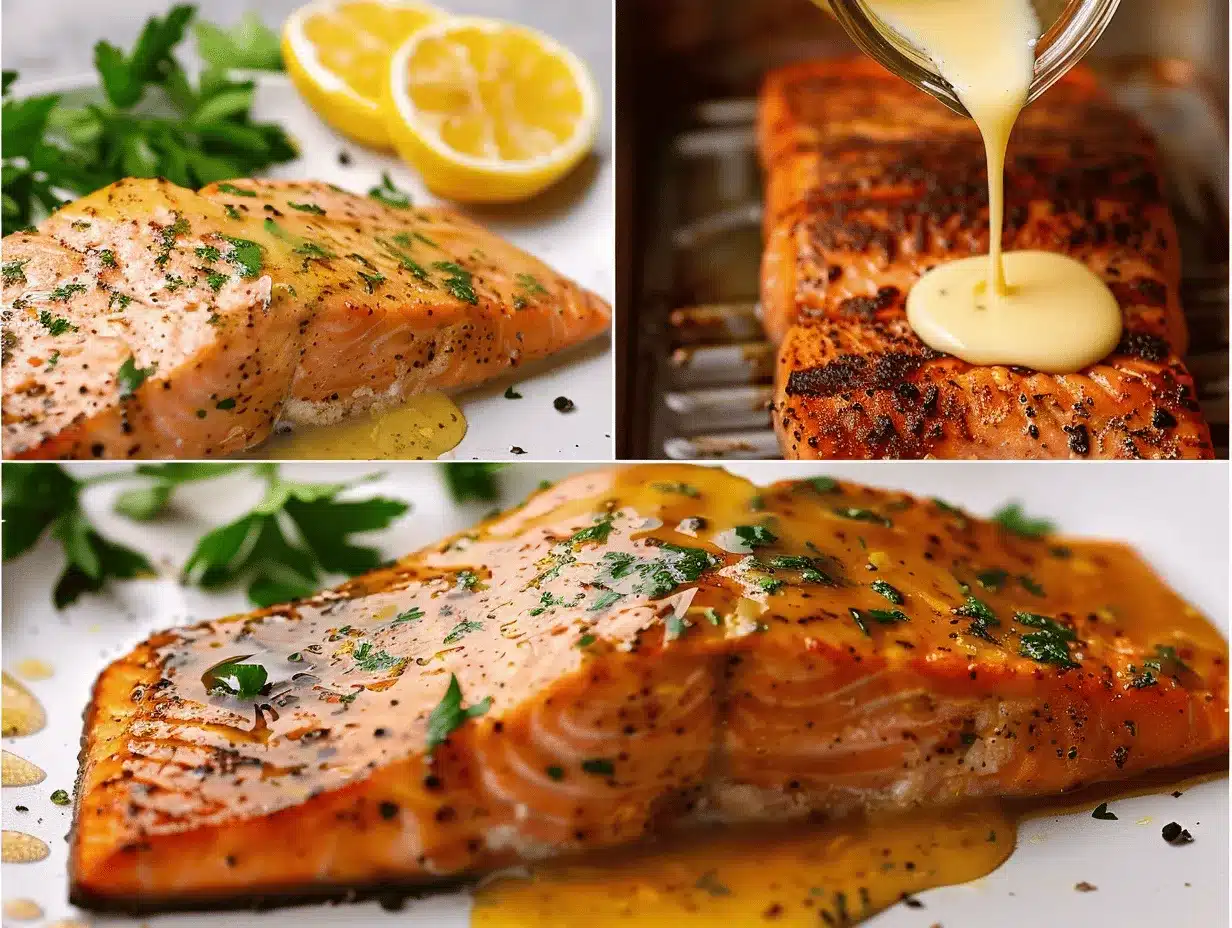 air fryer garlic butter salmon preparation steps