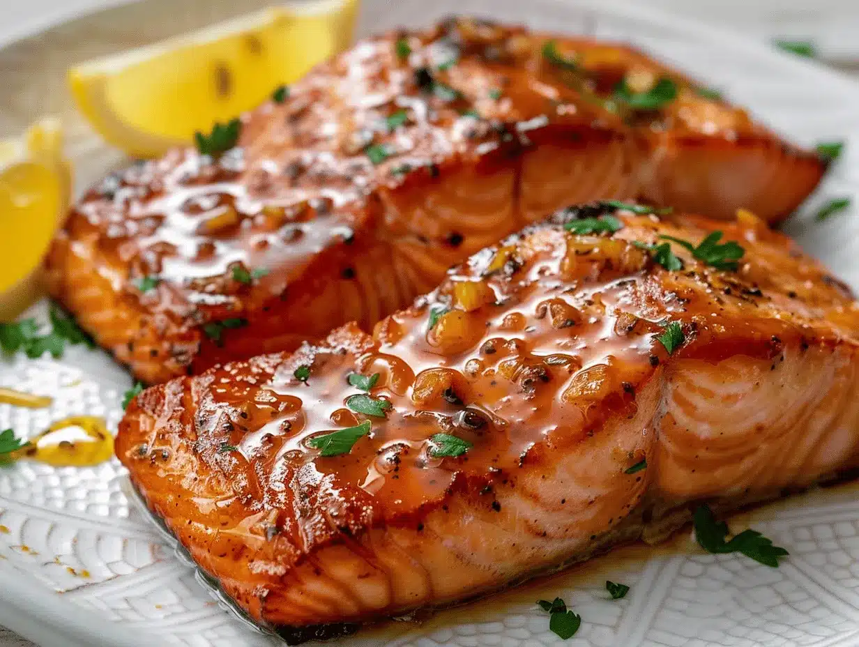 air fryer honey garlic salmon preparation steps