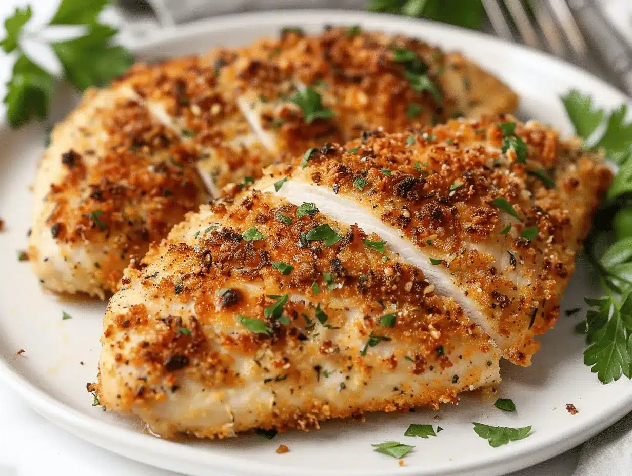 air fryer parmesan crusted chicken breast preparation steps