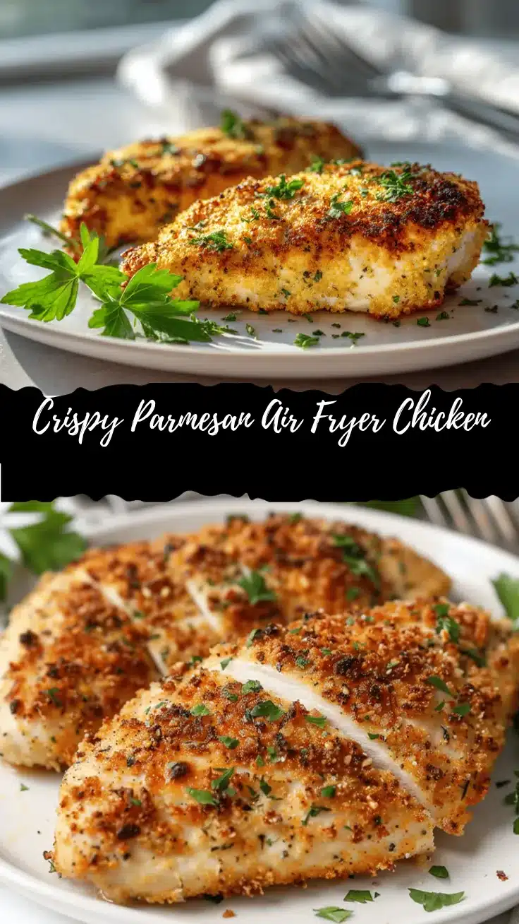 air fryer parmesan crusted chicken breast recipe