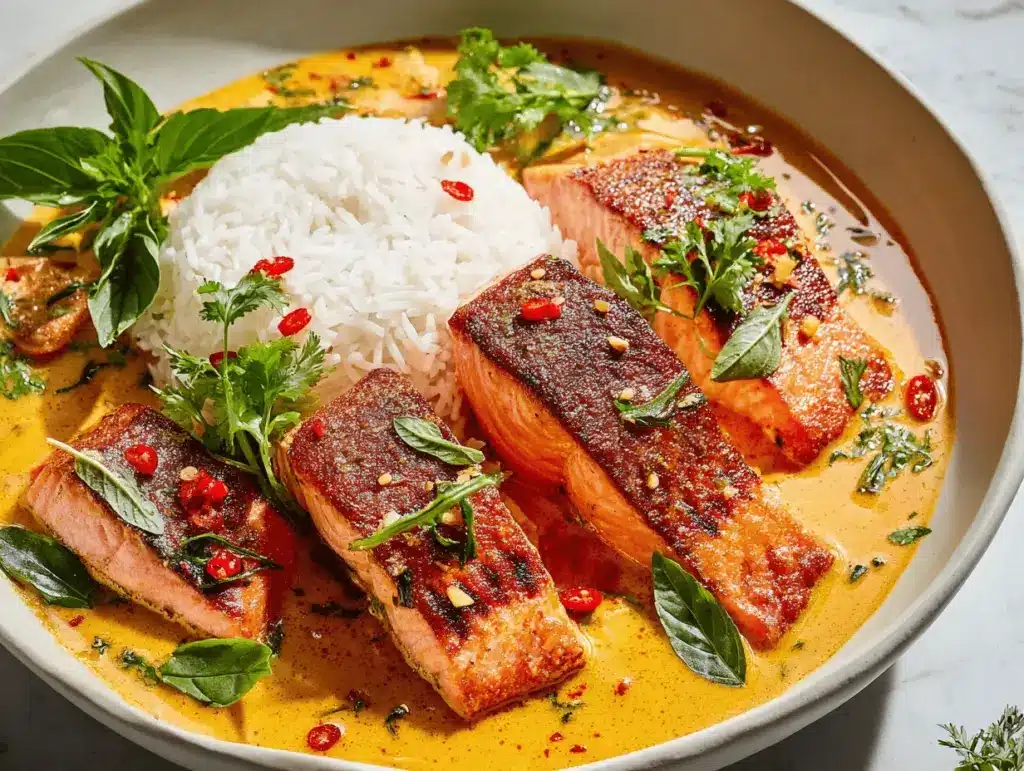 coconut salmon curry - featured image