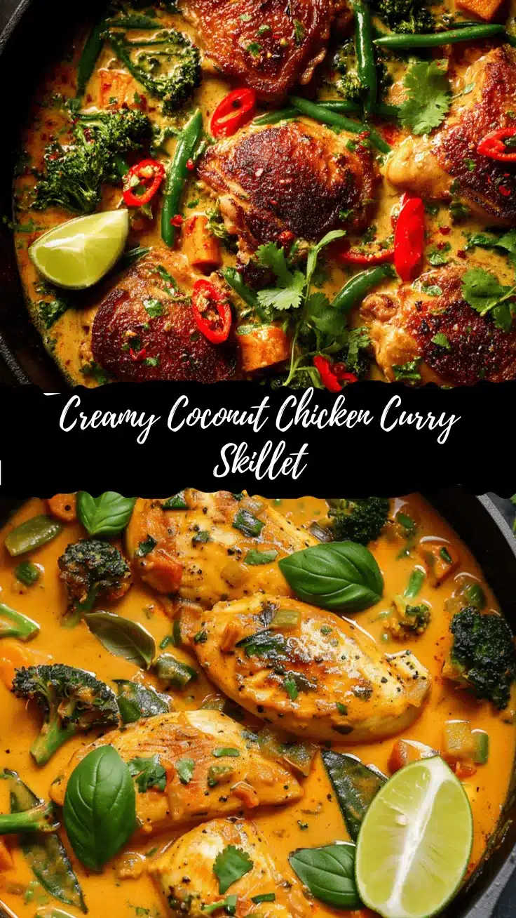 creamy coconut chicken curry skillet recipe
