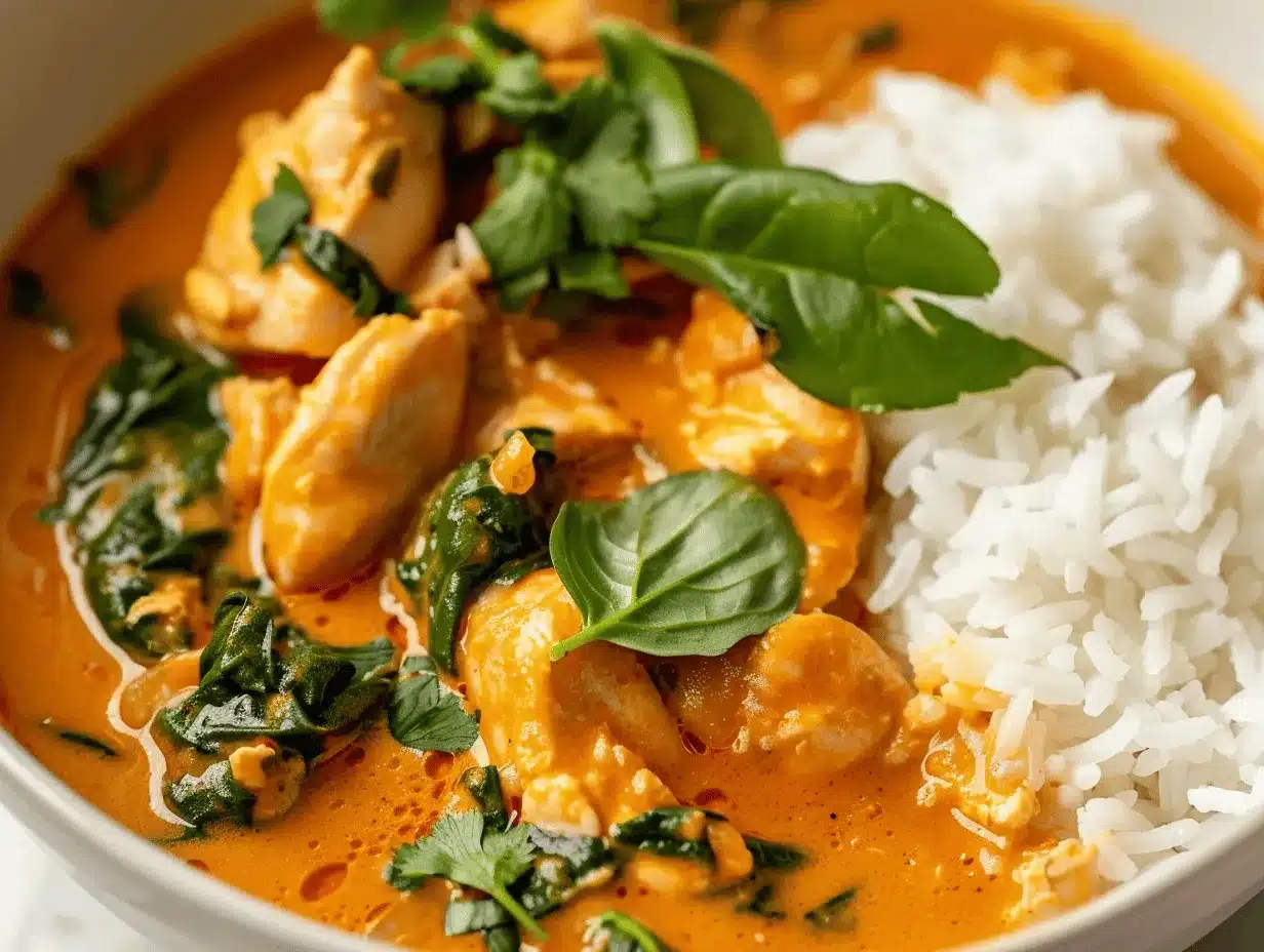 creamy coconut curry chicken bowl preparation steps