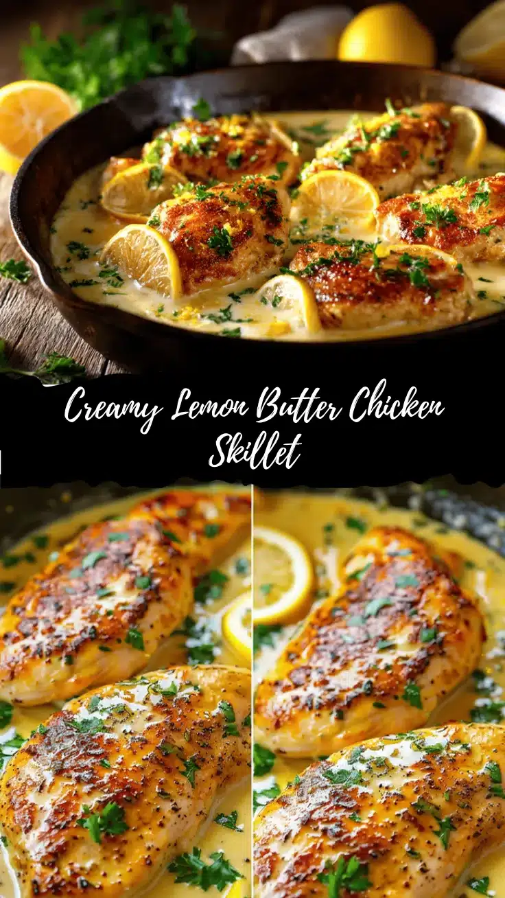 creamy lemon butter chicken skillet recipe