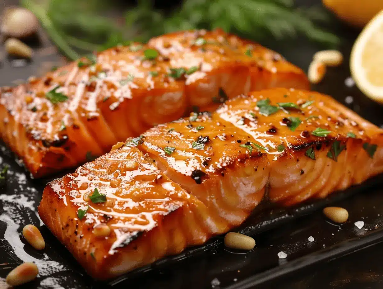 crispy honey garlic glazed salmon preparation steps
