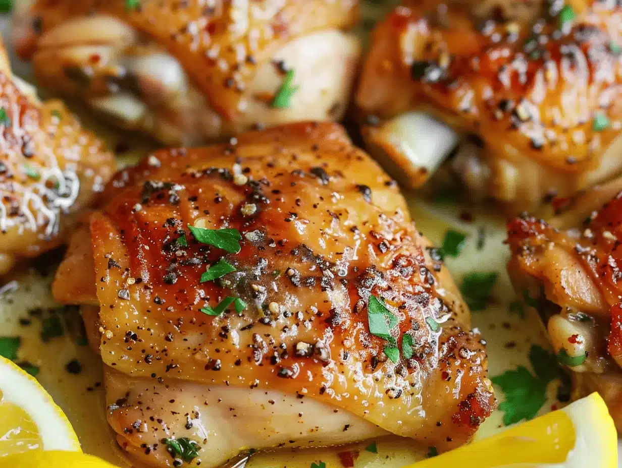 garlic butter chicken thighs preparation steps