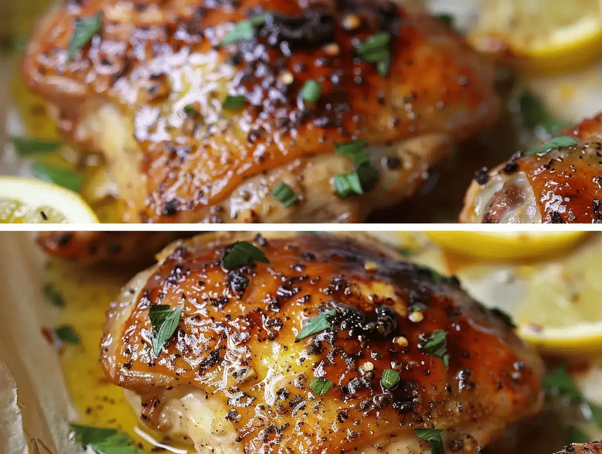 garlic butter lemon chicken thighs preparation steps