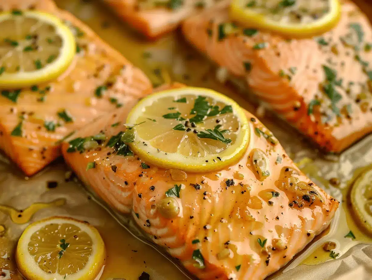 garlic butter lemon salmon preparation steps