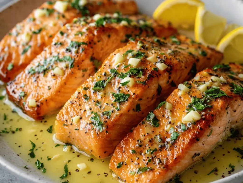 garlic butter salmon - featured image