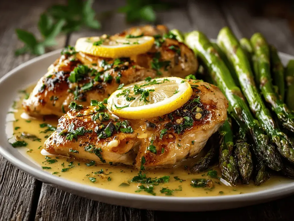 garlic lemon butter chicken - featured image