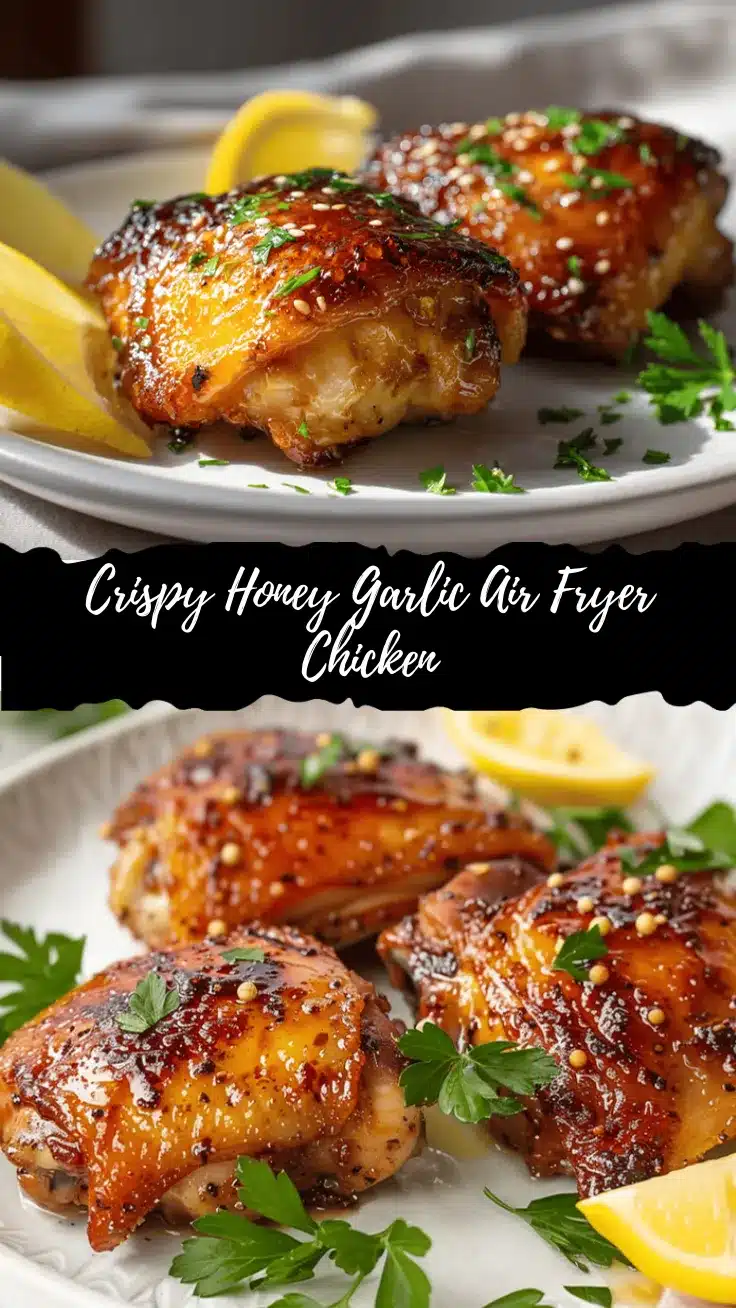 honey garlic air fryer chicken thighs recipe