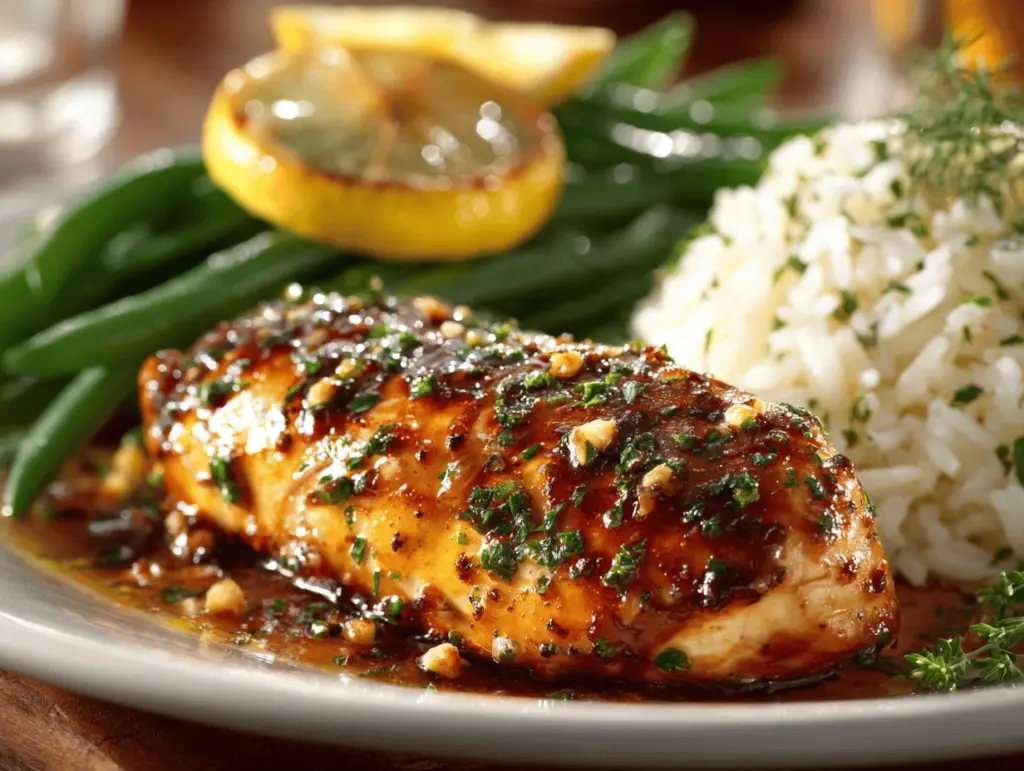 honey garlic butter chicken - featured image