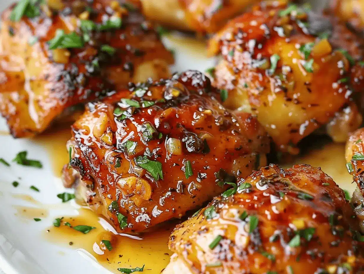honey garlic herb butter chicken thighs preparation steps