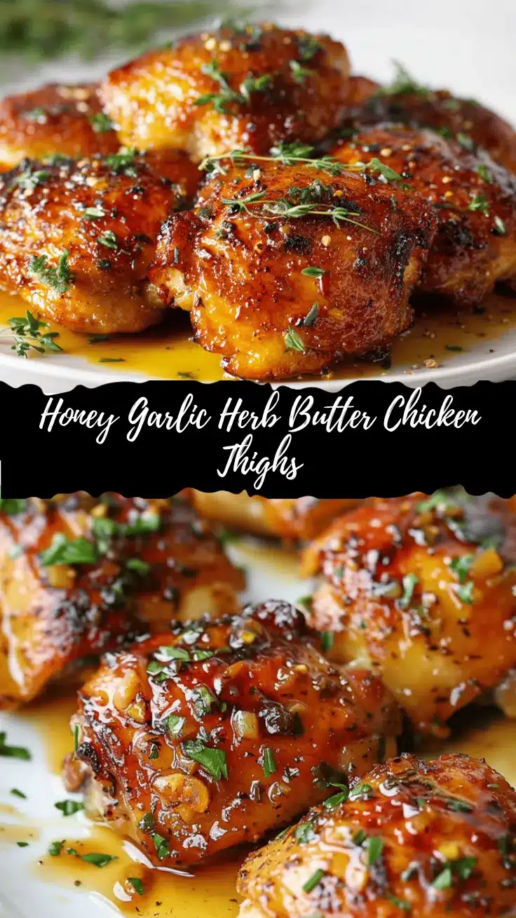 honey garlic herb butter chicken thighs recipe