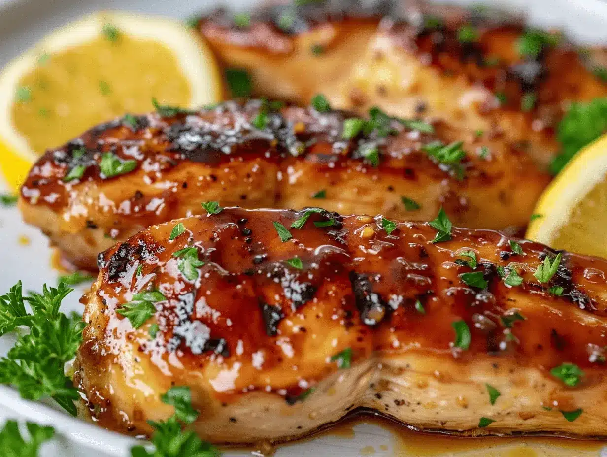 Honey Garlic Maple Dijon Glazed Chicken preparation steps