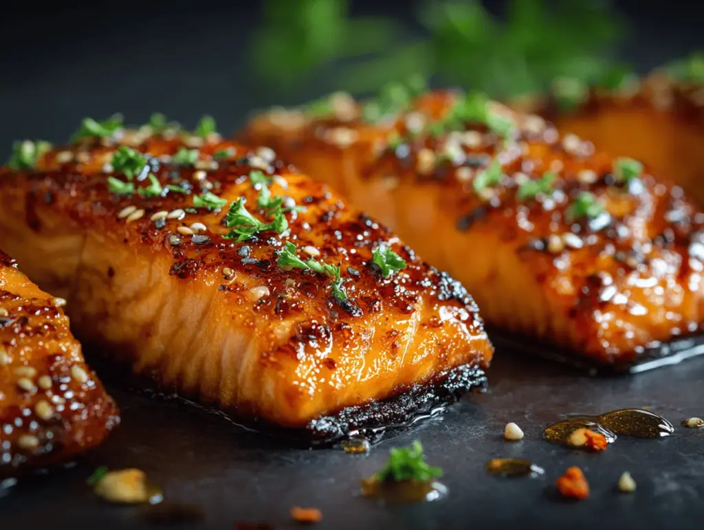 honey garlic salmon - featured image