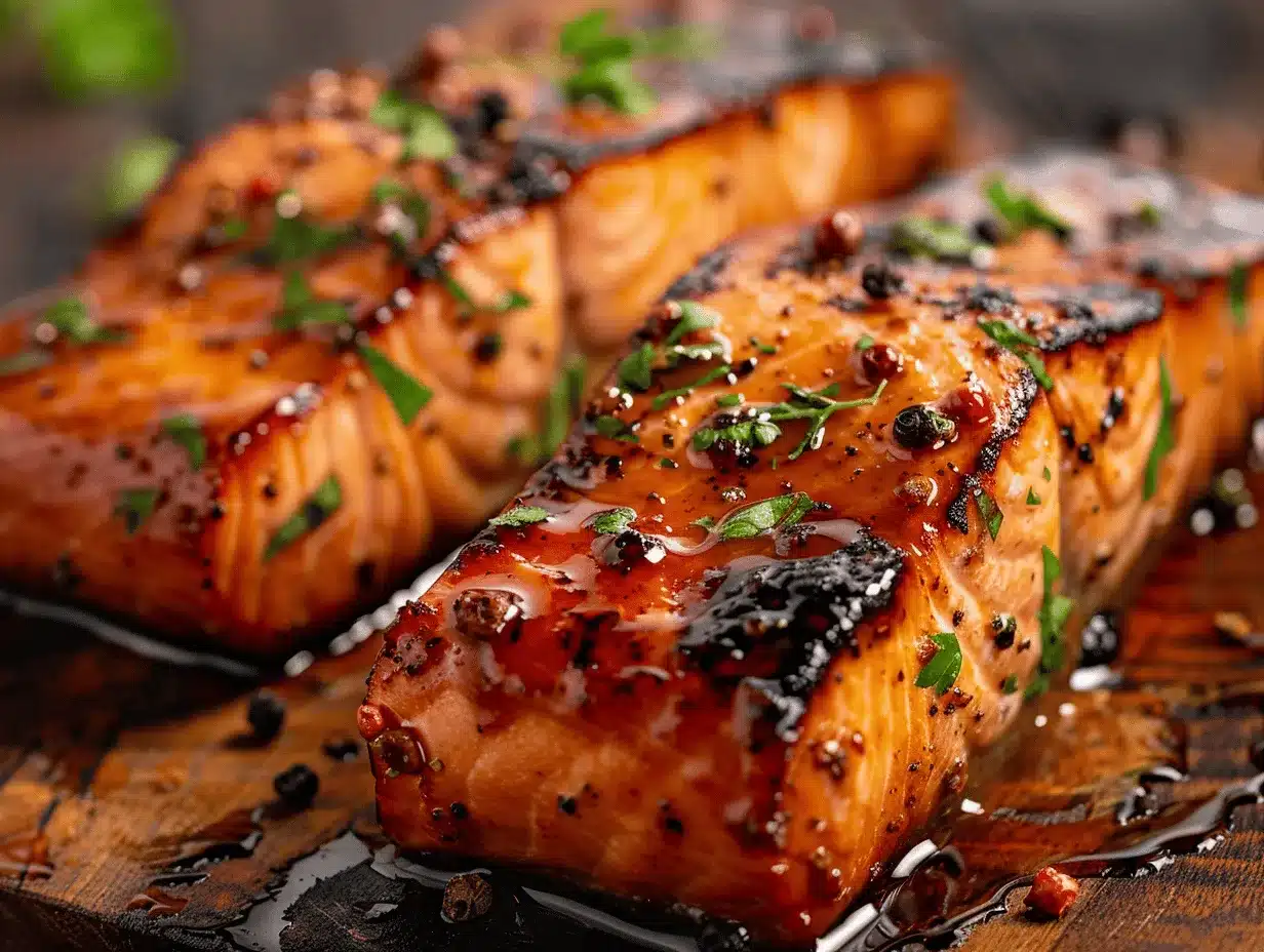 honey garlic salmon preparation steps