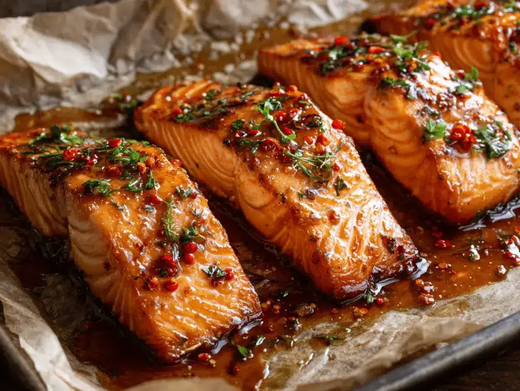 honey glazed salmon - featured image