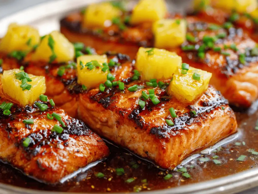 honey pineapple salmon - featured image