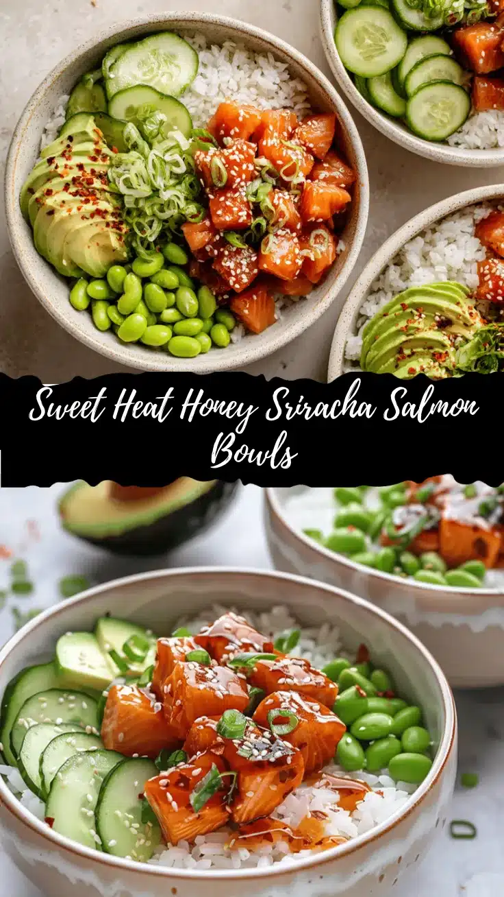 honey sriracha salmon bowls recipe