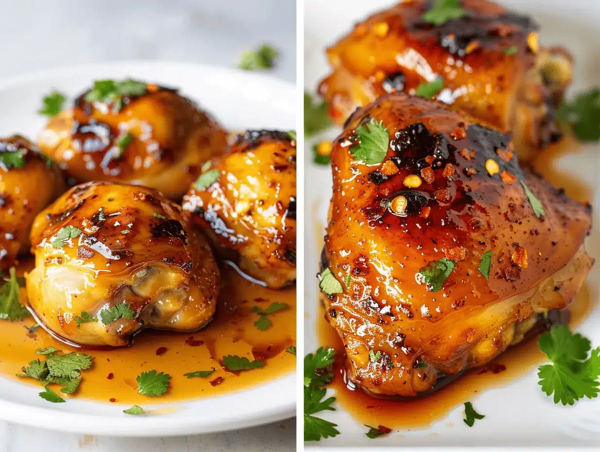hot honey glazed chicken thighs preparation steps
