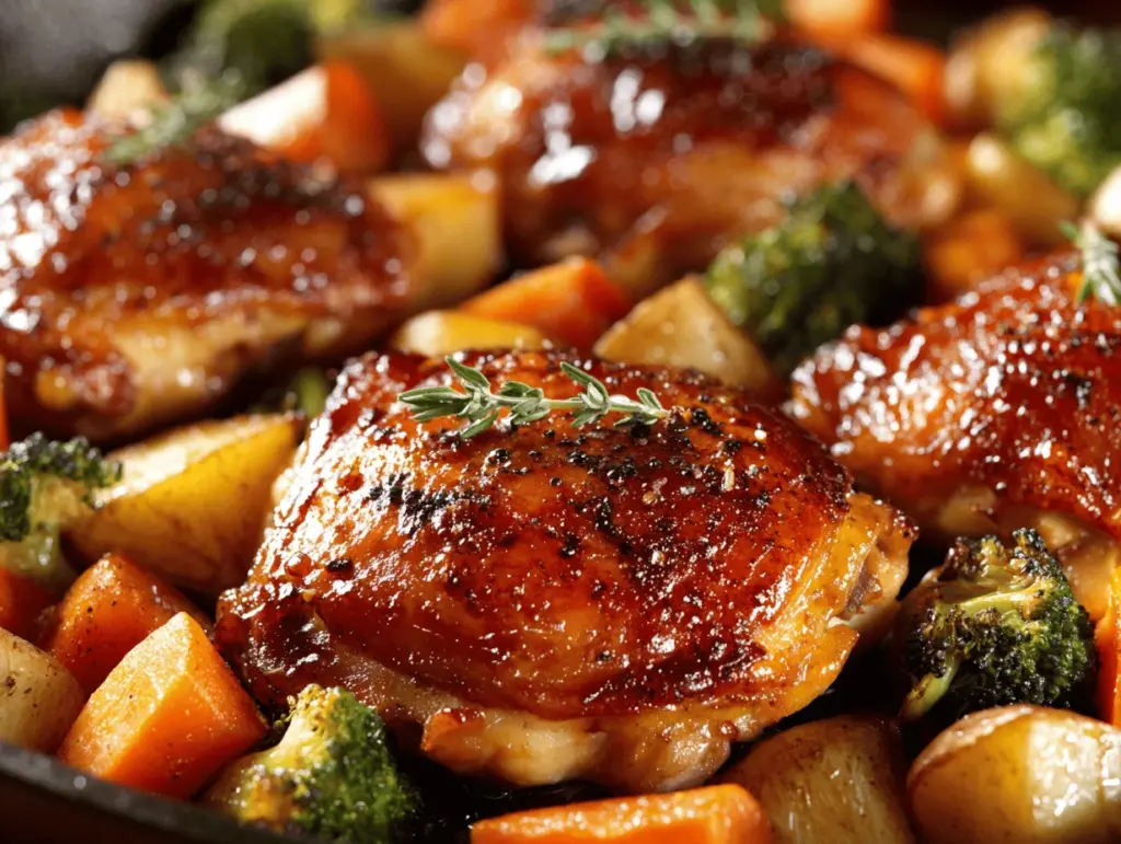maple-glazed chicken thighs - featured image