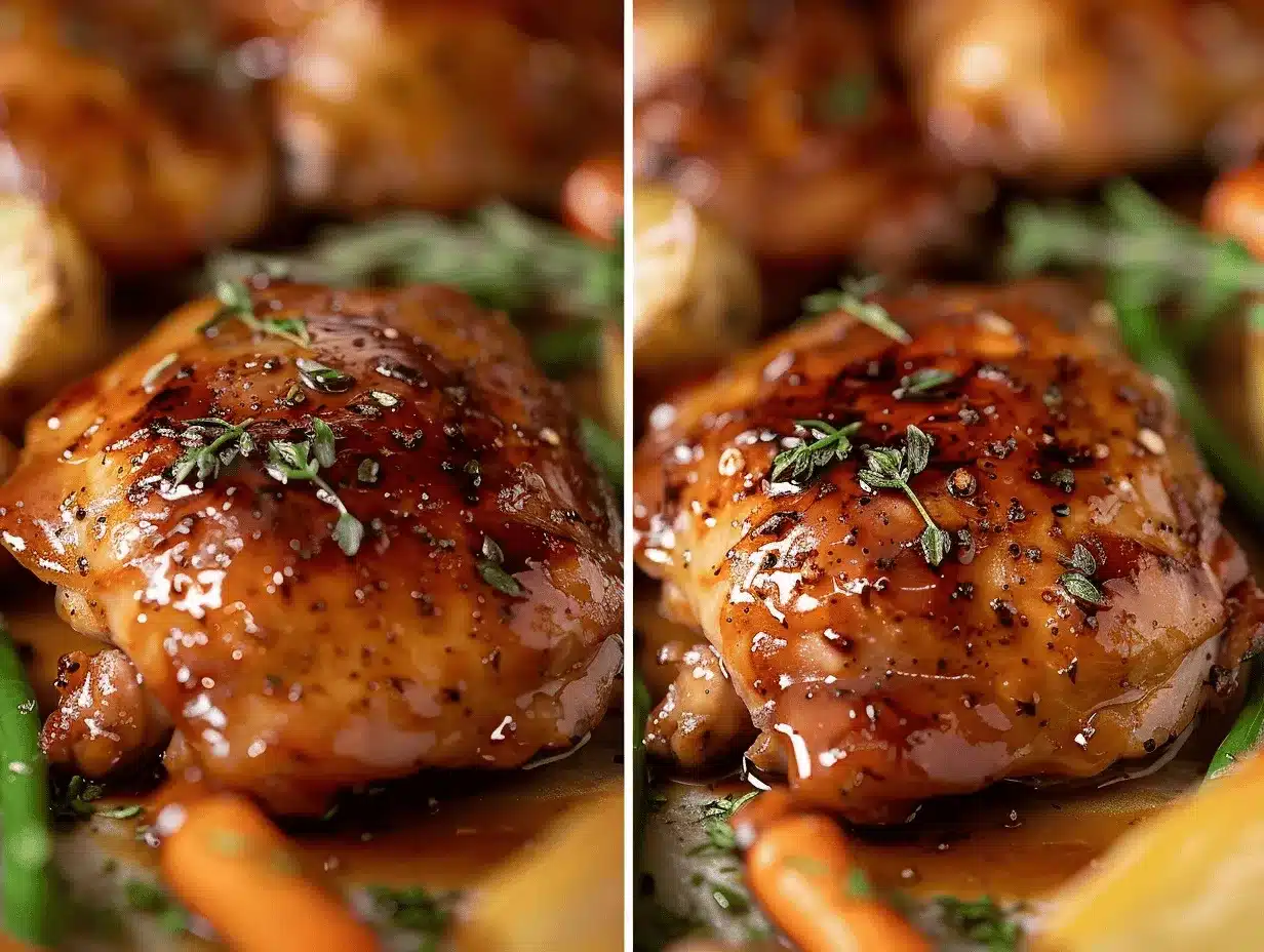 maple-glazed chicken thighs preparation steps