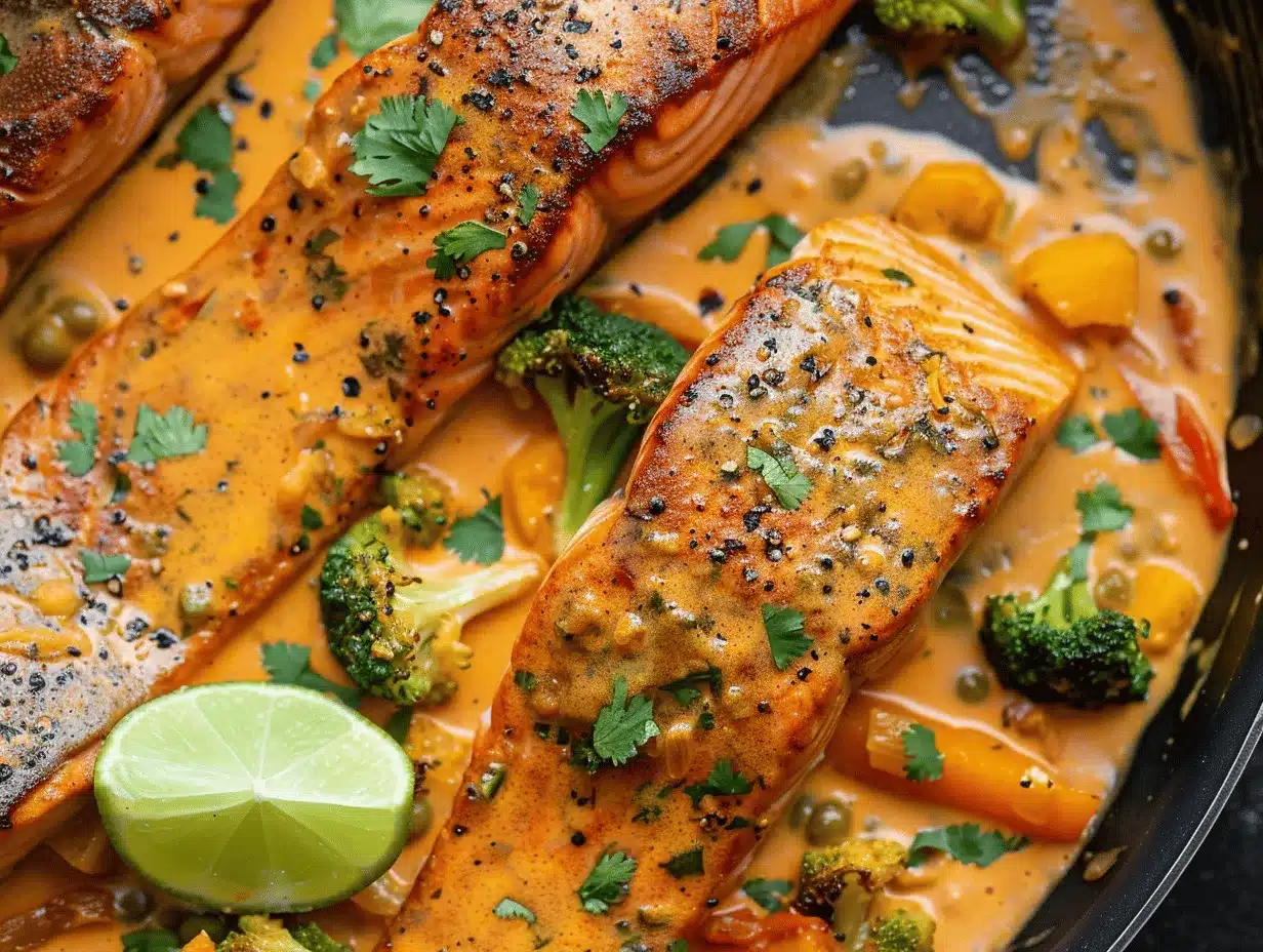 salmon coconut curry preparation steps