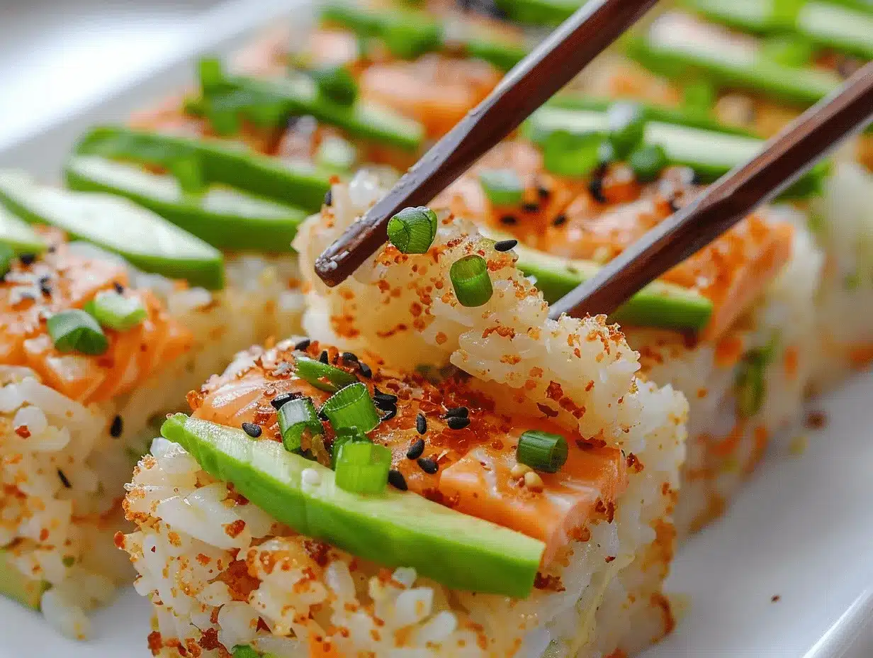 salmon crispy rice bites preparation steps