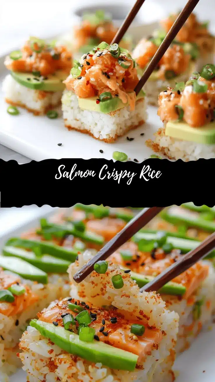 salmon crispy rice bites recipe