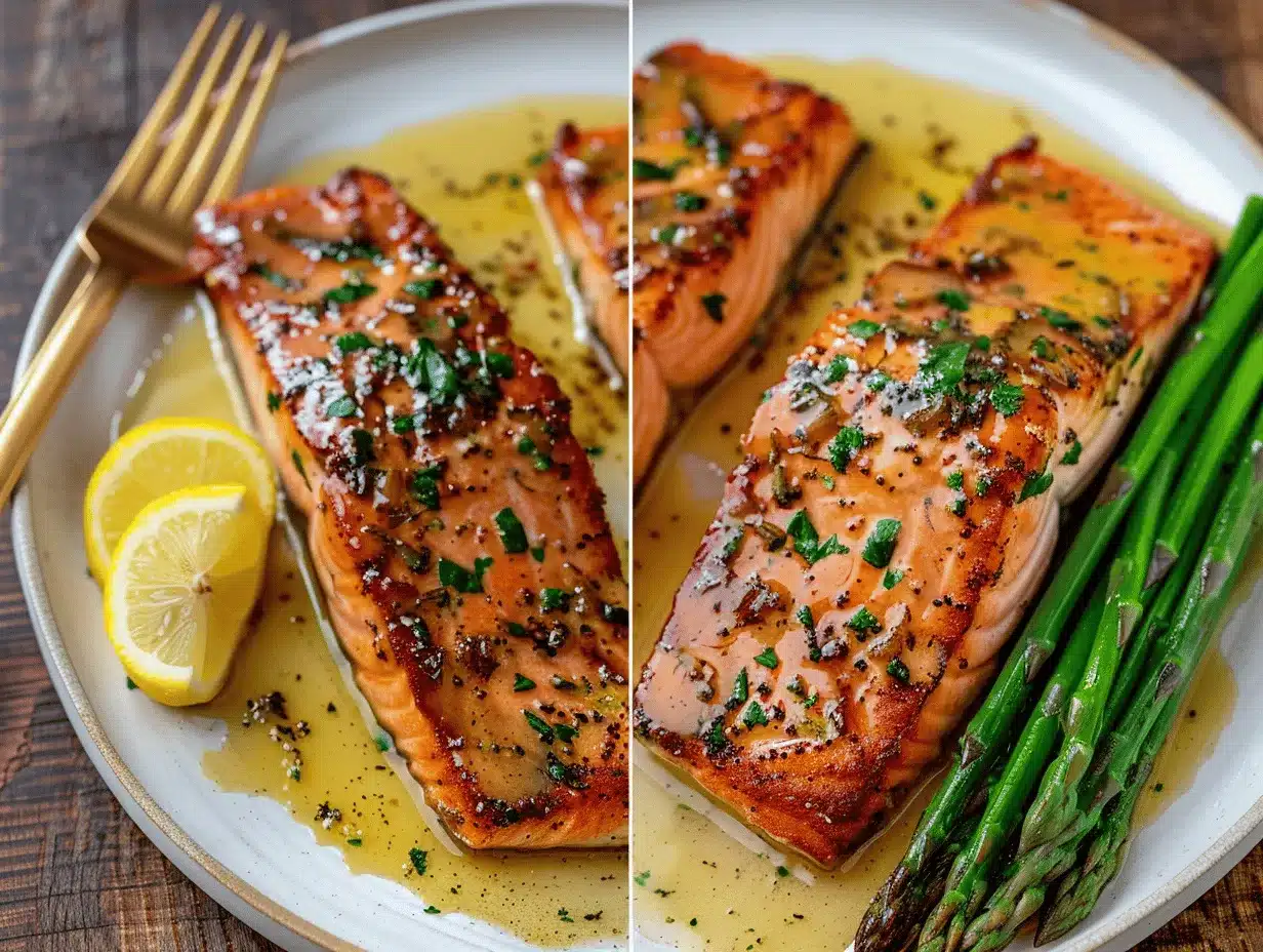 salmon with garlic lemon butter sauce preparation steps
