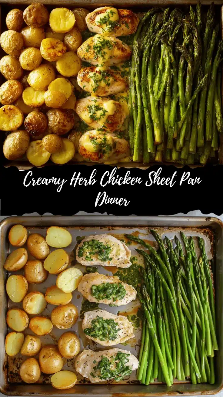 sheet pan creamy herb chicken recipe