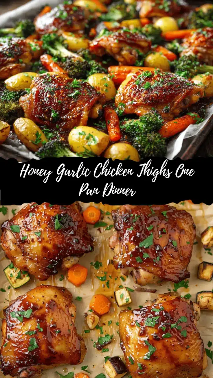 sheet pan honey garlic chicken thighs recipe