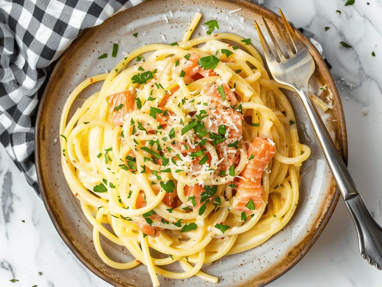 smoked salmon carbonara preparation steps