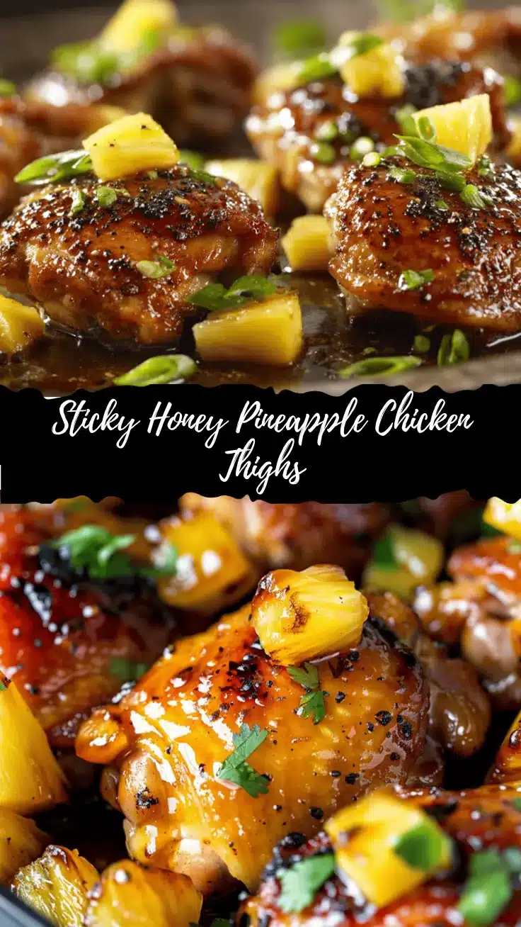 sticky honey pineapple chicken thighs recipe