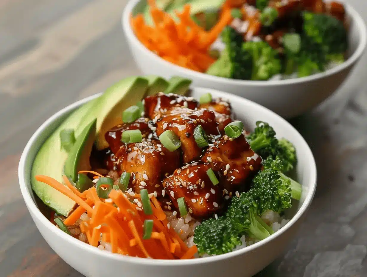 teriyaki glazed chicken rice bowls preparation steps