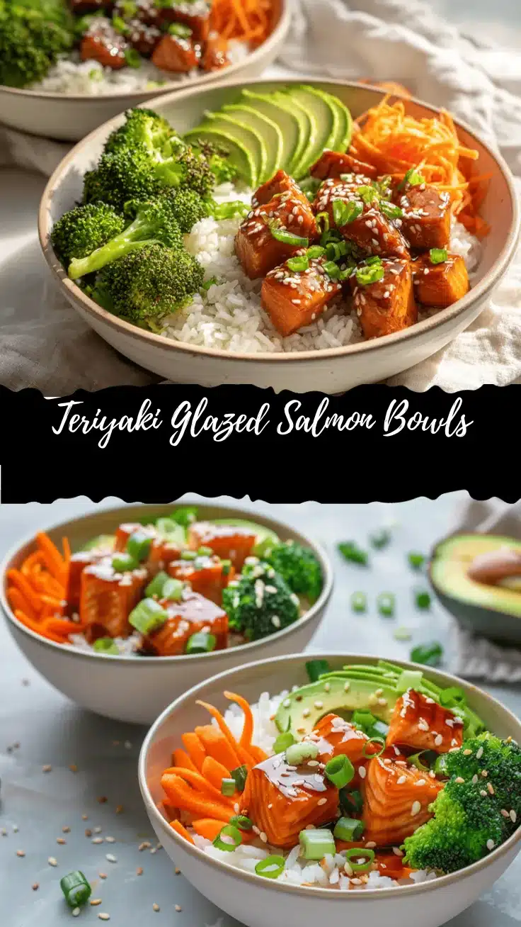 teriyaki glazed salmon bowls recipe