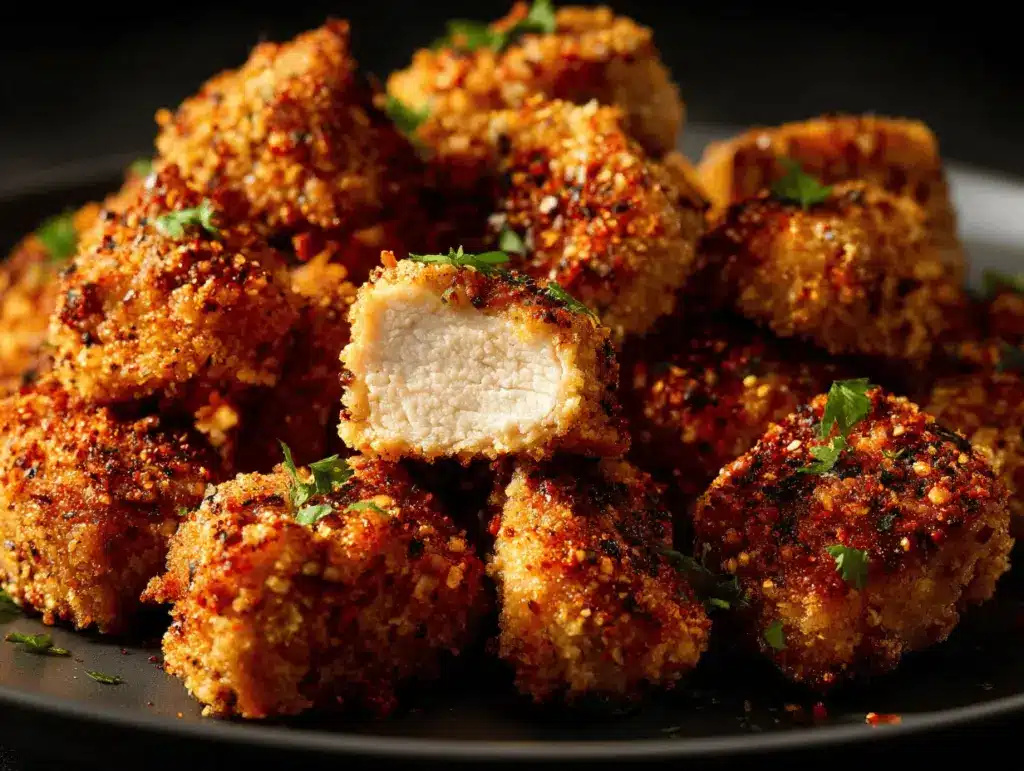 air fryer Nashville hot ranch chicken bites - featured image