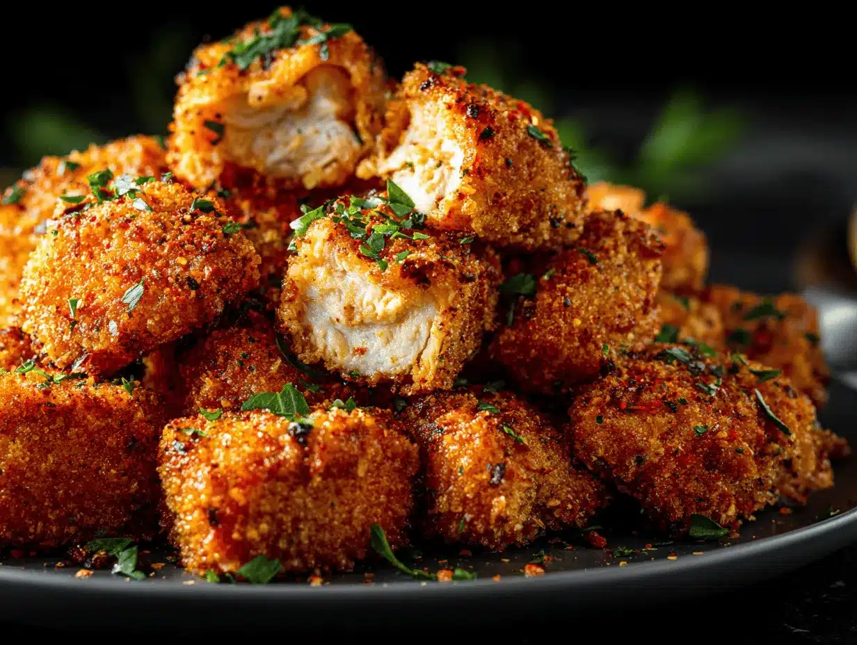 air fryer Nashville hot ranch chicken bites preparation steps