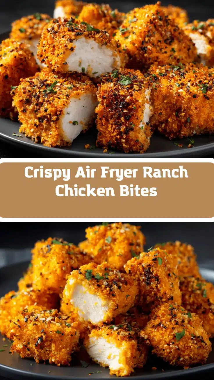 air fryer ranch-crusted chicken bites recipe