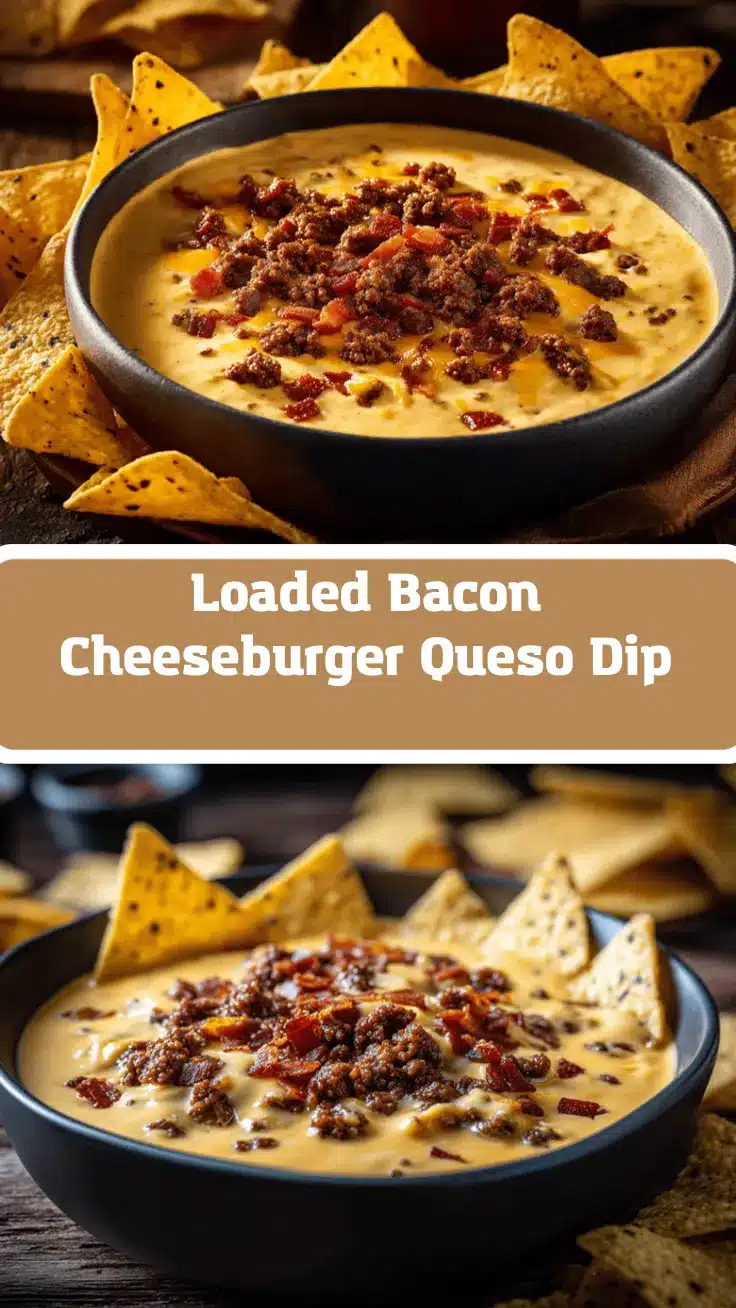 bacon cheeseburger queso dip recipe