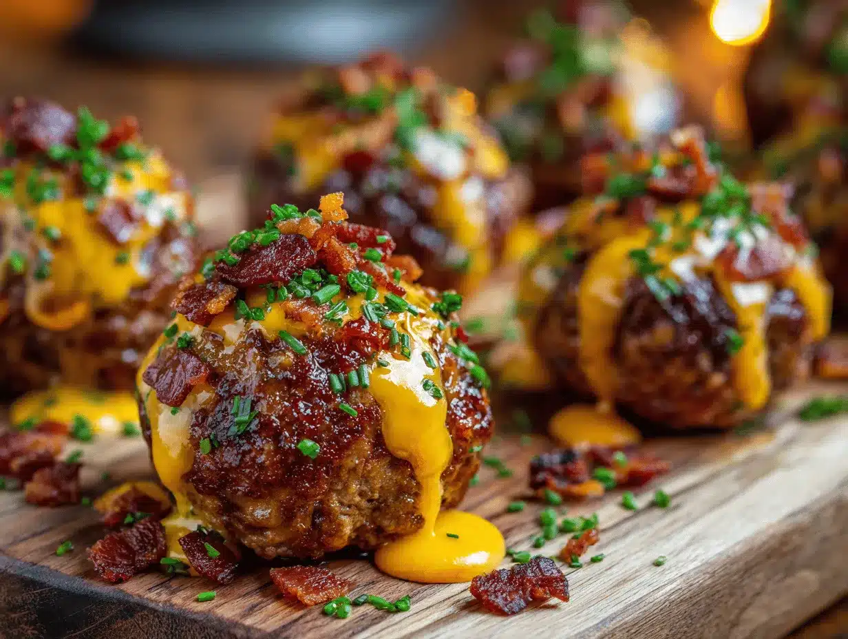 bourbon bacon cheeseburger meatballs preparation steps