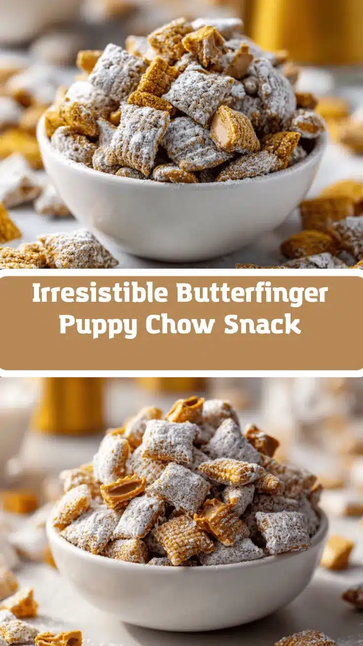 Butterfinger Puppy Chow Snack Mix recipe
