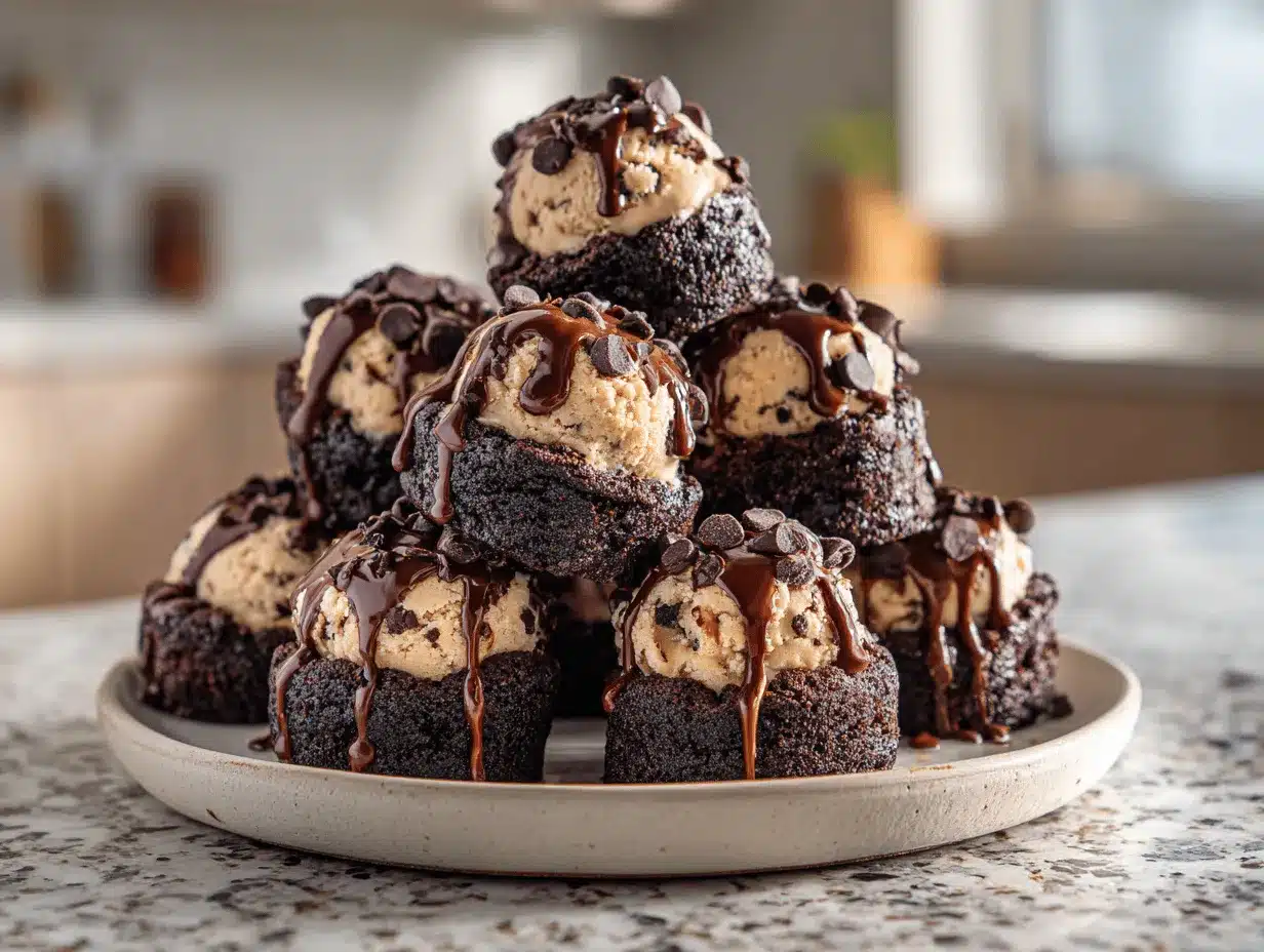 chocolate chip brownie bombs preparation steps