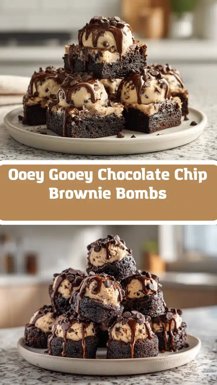 chocolate chip brownie bombs recipe