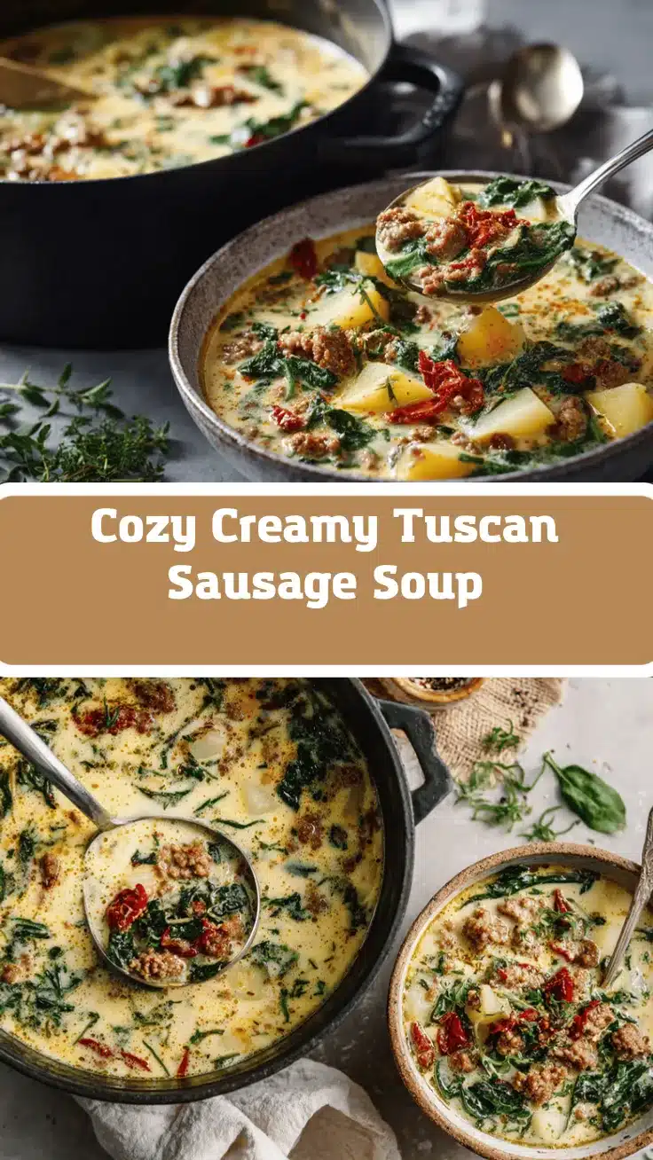 creamy Tuscan sausage potato soup recipe