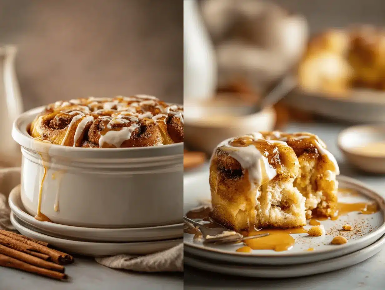 crockpot cinnamon roll casserole preparation steps