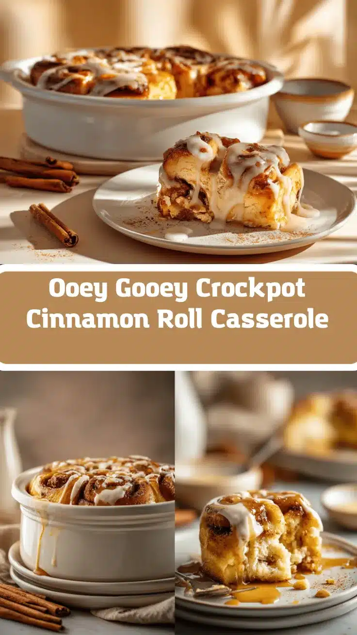crockpot cinnamon roll casserole recipe