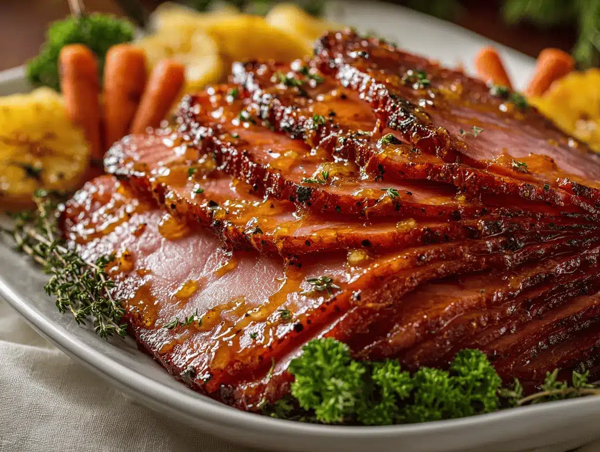 crockpot honey glazed ham preparation steps